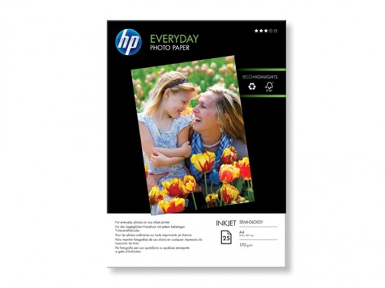 Hewlett Packard Everyday Semi-gloss Photo Paper - 25 sheets [Q5451A]