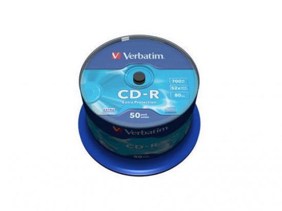 Verbatim CD-R Extra Protection 50-Pack Spindle 52x (700MB) [43351]